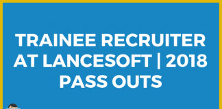 Trainee Recruiter at LanceSoft 2018 pass out