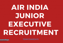 Air India Junior Executive Recruitment