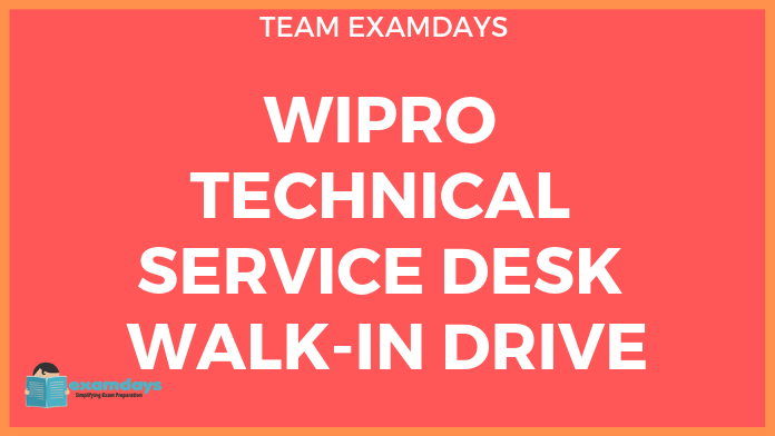Wipro Technical Service Desk Walk-In Drive
