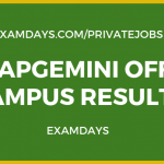 capgemini off campus results