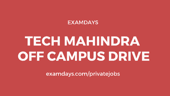 tech mahindra off campus drive