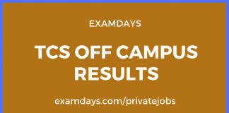 tcs off campus results