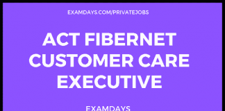 ACT FiberNET Customer Care Executive
