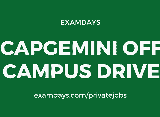 capgemini off campus drive