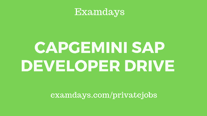 capgemini sap developer