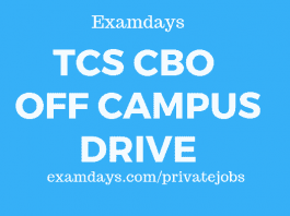 tcs cbo off campus drive