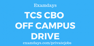 tcs cbo off campus drive
