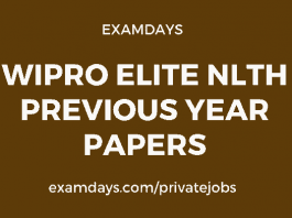 wipro elite nlth previous year papers