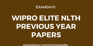 wipro elite nlth previous year papers