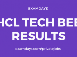hcl tech bee results
