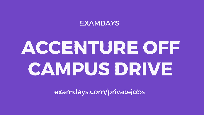 accenture off campus drive