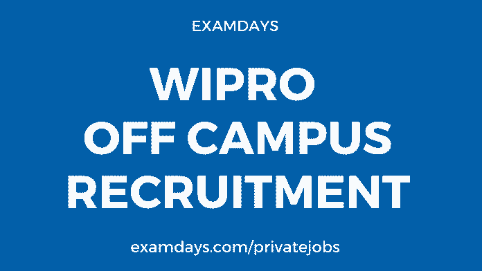 wipro off campus recruitment