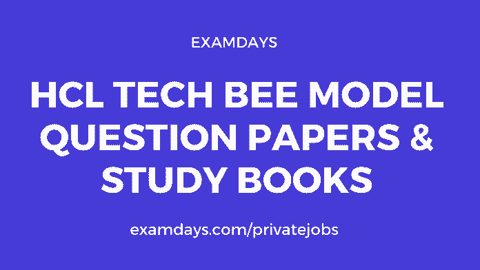 hcl tech bee model question paper