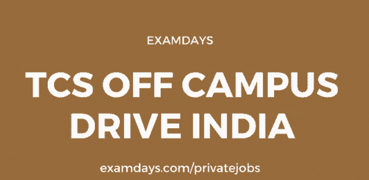 tcs off campus drive