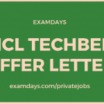 hcl techbee offer letter