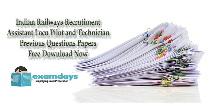Assistant Loco Pilot Technician ALP Previous Question Papers - Examdays Assistant Loco Pilot Technician ALP Previous Question Papers - Examdays