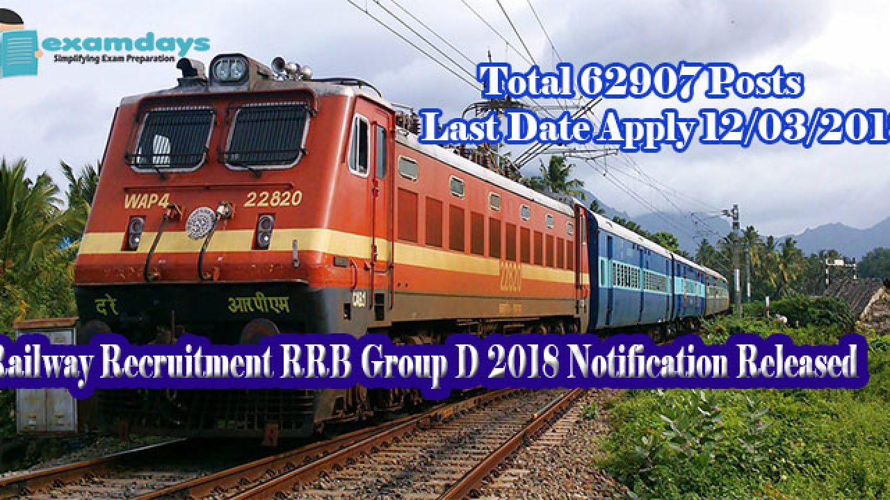 2018 Released D Notification Railway ... Recruitment Group RRB