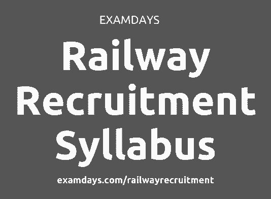 railway recruitment syllabus