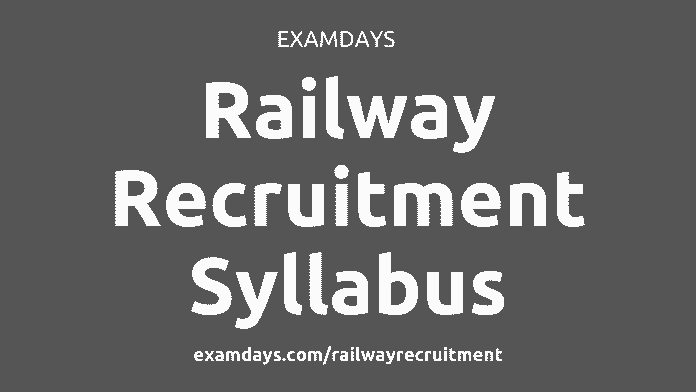 railway recruitment syllabus
