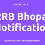 rrb bhopal notification