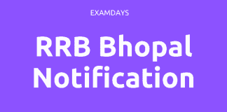 rrb bhopal notification