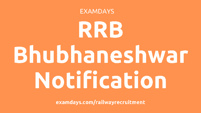 rrb bhubaneswar notification