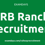 rrb ranchi recruitment