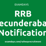 rrb secunderabad notification