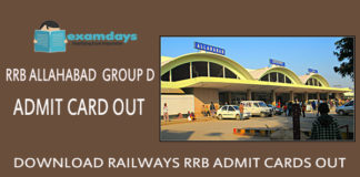 Download RRB Allahabad Group D Admit Card