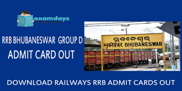 Download RRB Bhubaneshwar Group D Admit Card