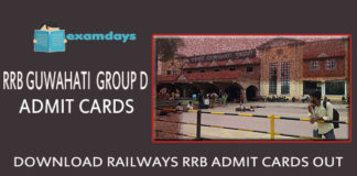 Download RRB Guwahati Group D Admit Card