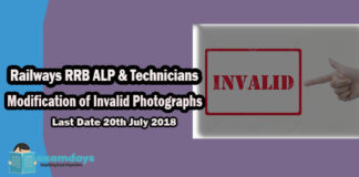 Railways RRB ALP & Technicians Modification of Invalid Photographs RRB ALP Application Modification