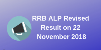 RRB ALP Revised Result on 22 November 2018