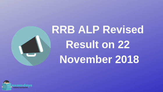 RRB ALP Revised Result on 22 November 2018