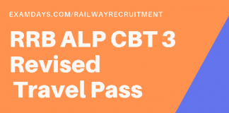rrb alp cbt 3 revised travel pass