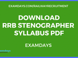 RRB Stenographer Syllabus pdf