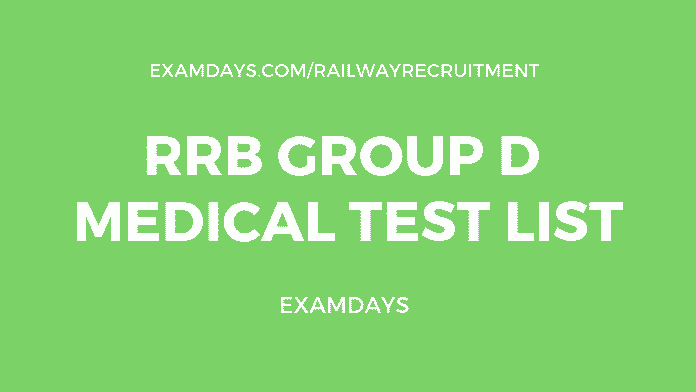rrb group d medical test