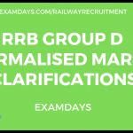 rrb group d normalized marks