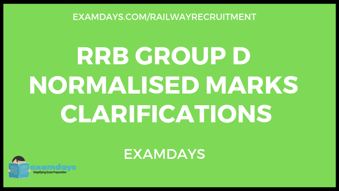 rrb group d normalized marks