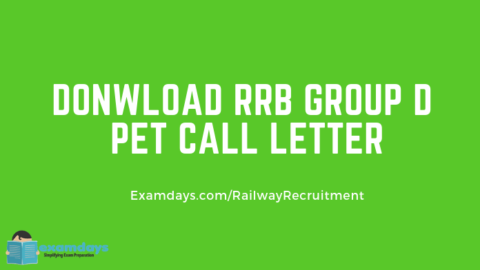 rrb group d pet call letter