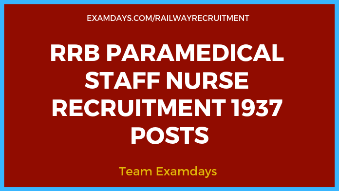 rrb paramedical notification