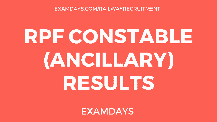 RPF Constable (Ancillary) Results