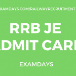 rrb je admit card