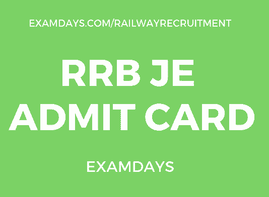 rrb je admit card