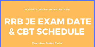 rrb je exam date