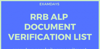 rrb alp document verification