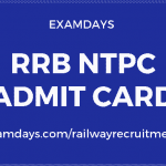 rrb ntpc admit card