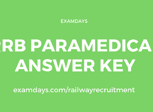 rrb paramedical answer key