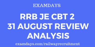 rrb je 31 aug review