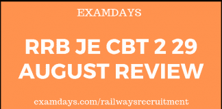 rrb je cbt 2 29 august review